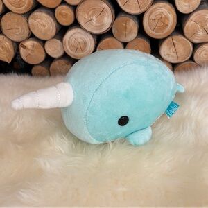 Narwhal Plush Blue Stuffie Toy by Bellzi